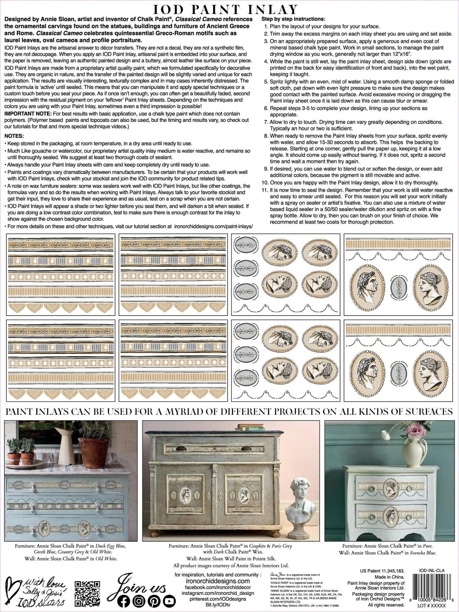 IOD Classical Cameo Paint Inlay - Iron Orchid Designs