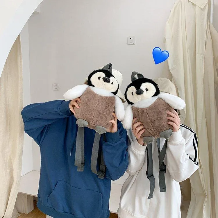 Kawaii Baby Penguin Plush Backpack - Kawaii Bag