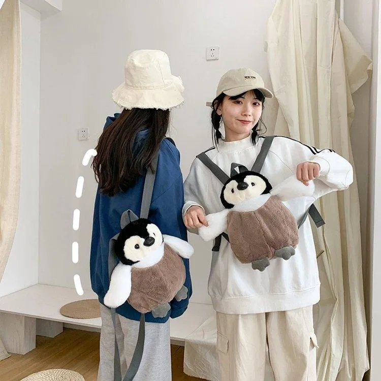 Kawaii Baby Penguin Plush Backpack - Kawaii Bag