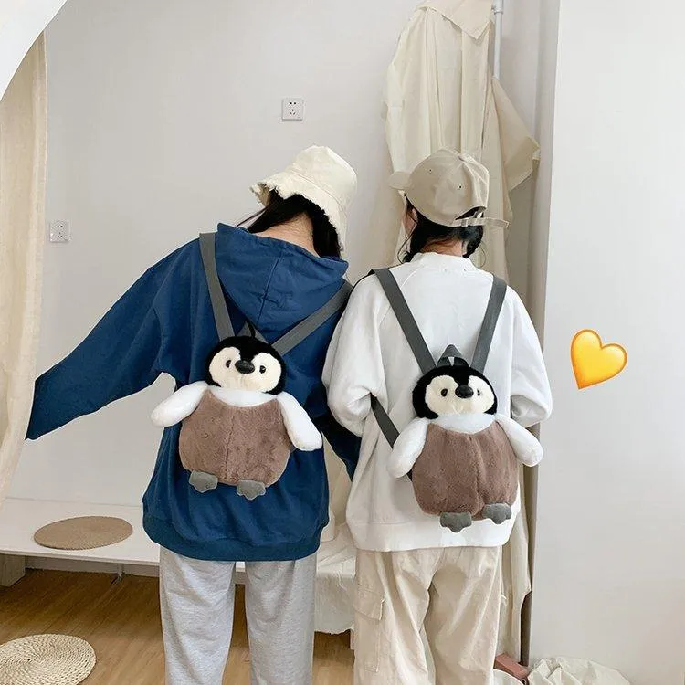 Kawaii Baby Penguin Plush Backpack - Kawaii Bag