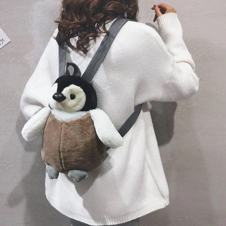 Kawaii Baby Penguin Plush Backpack - Kawaii Bag