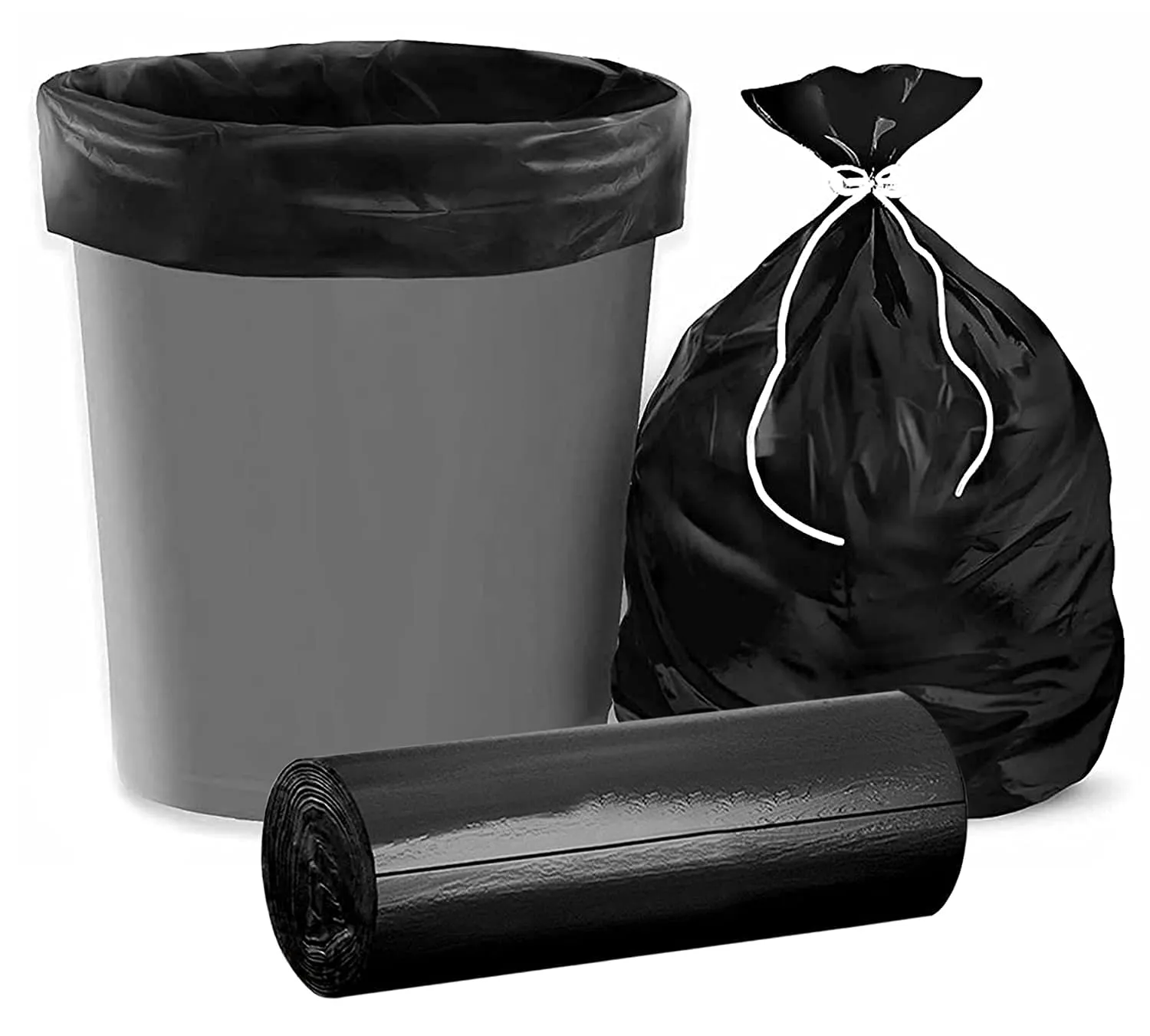 Kuber Industries (Medium) Eco - Friendly Dustbin Bags - (30 Pcs) Leakproof | Odour Free | Strong Garbage Bags - For Trash And Waste - Dustbin Covers For Kitchen And Home | 21 x 19 Inches (Black)