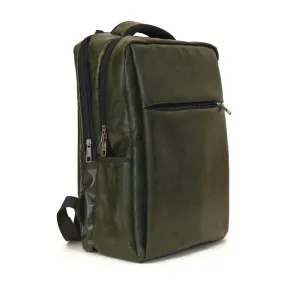 LAPTOP BAG GREEN  (PU Leather)