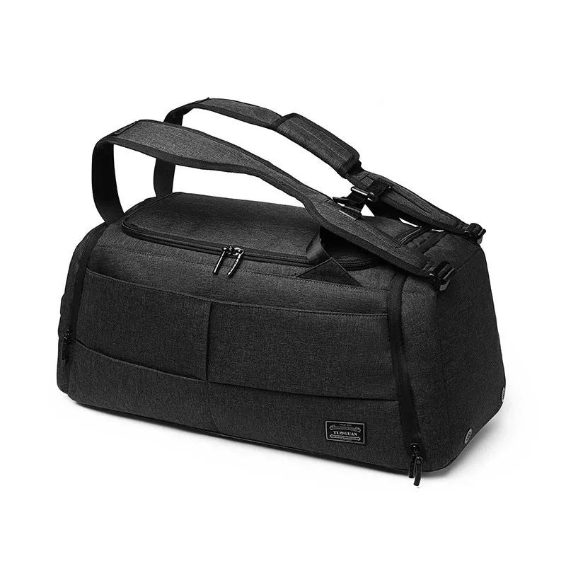 Large capacity wet and dry gym bag