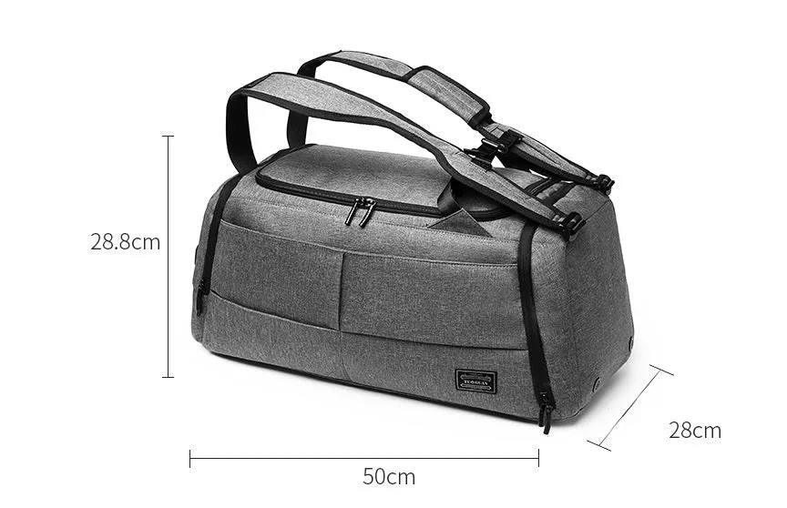 Large capacity wet and dry gym bag