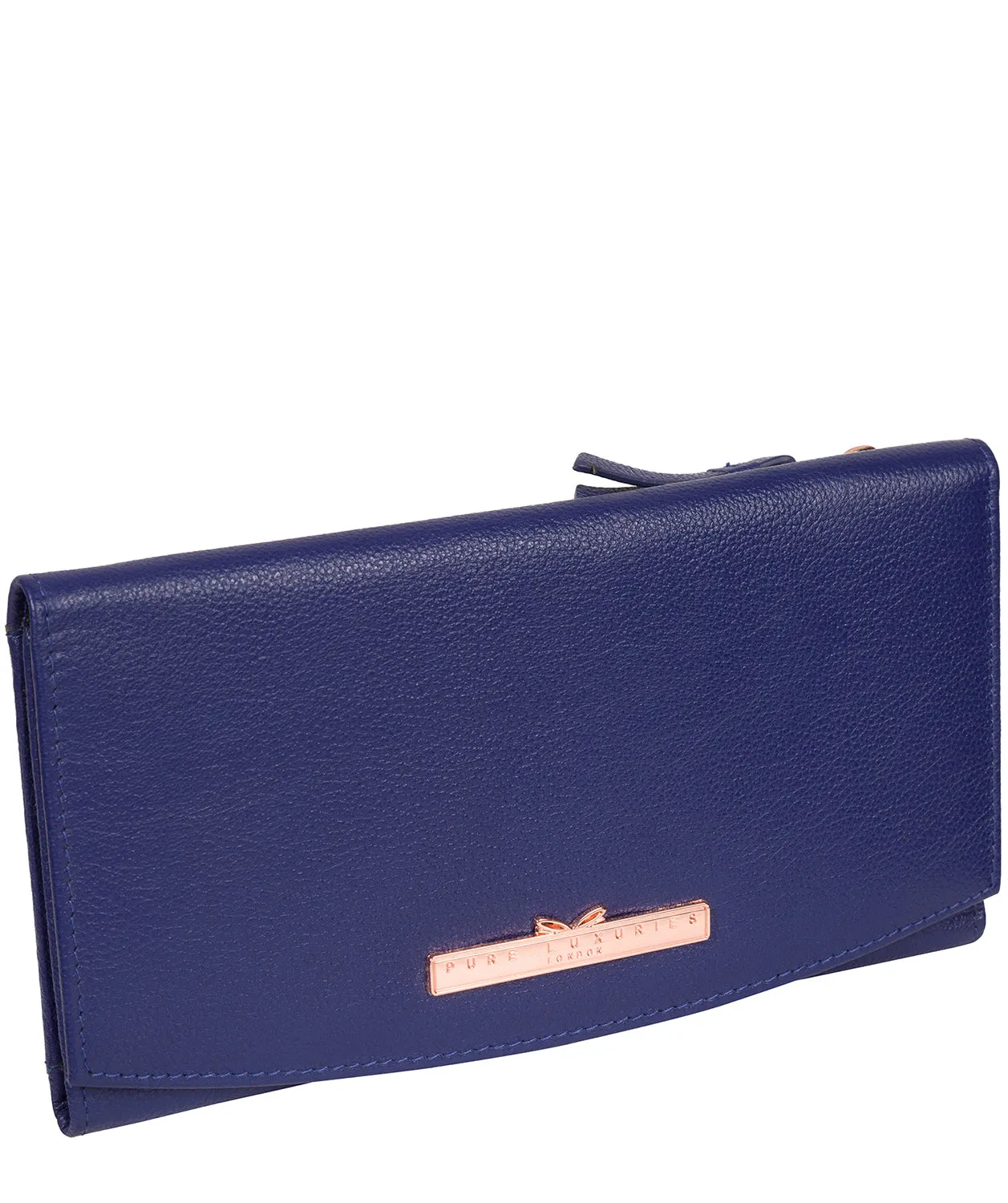 'Lark' Navy Blue Leather Purse