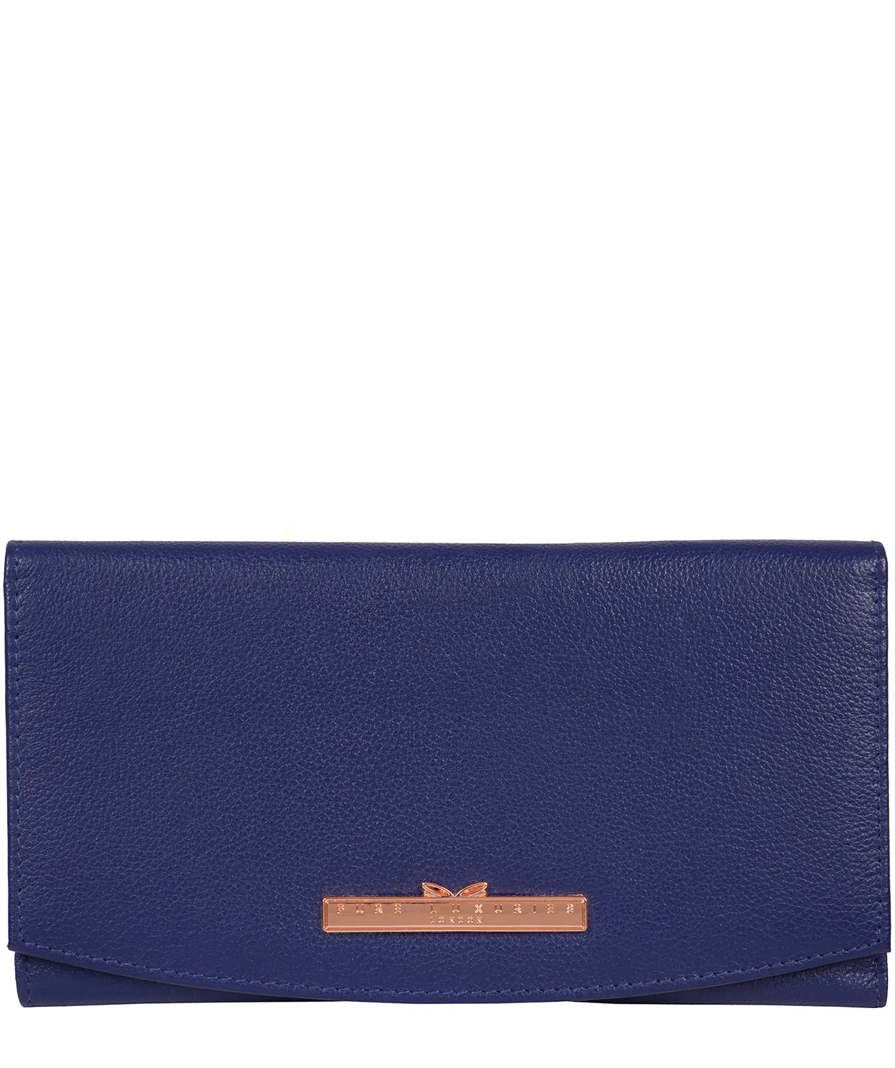 'Lark' Navy Blue Leather Purse