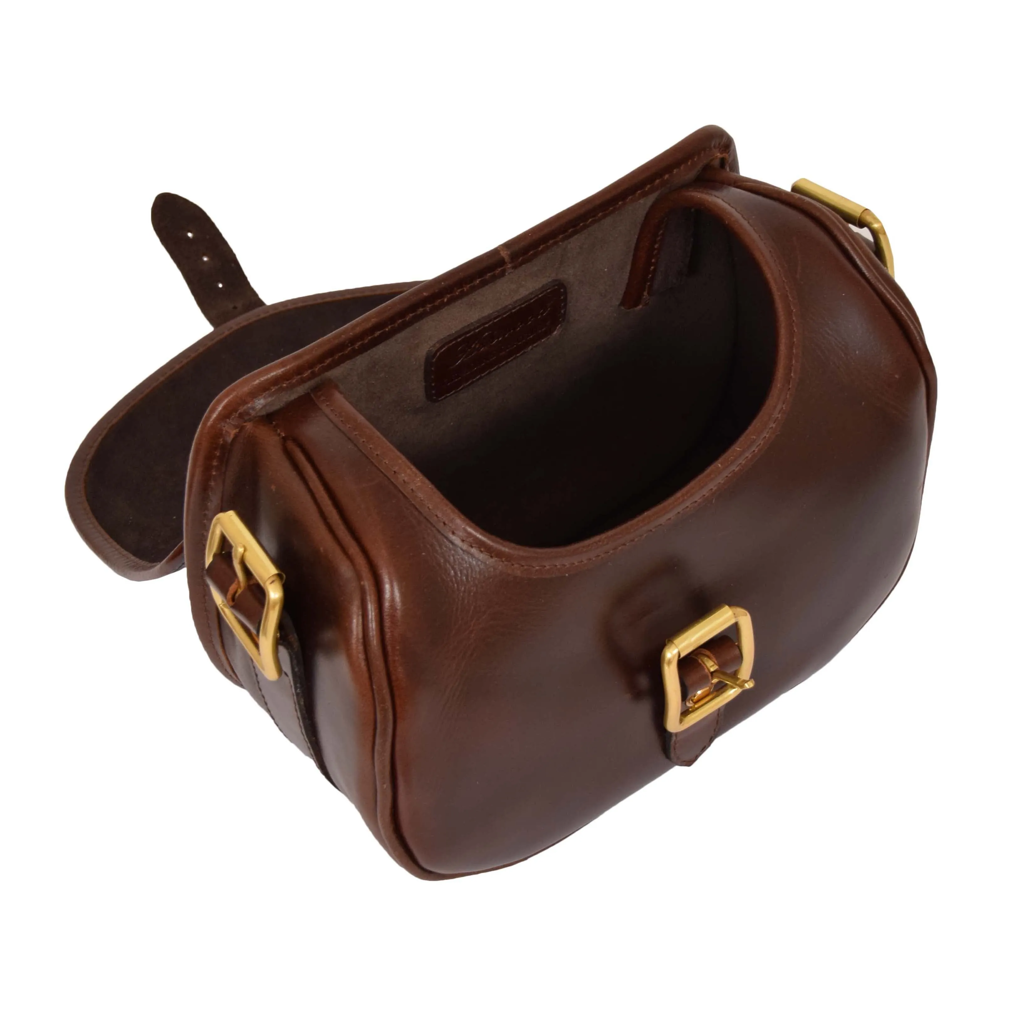 Leather Cartridge Bag 90 Rounds Capacity Neo Brown