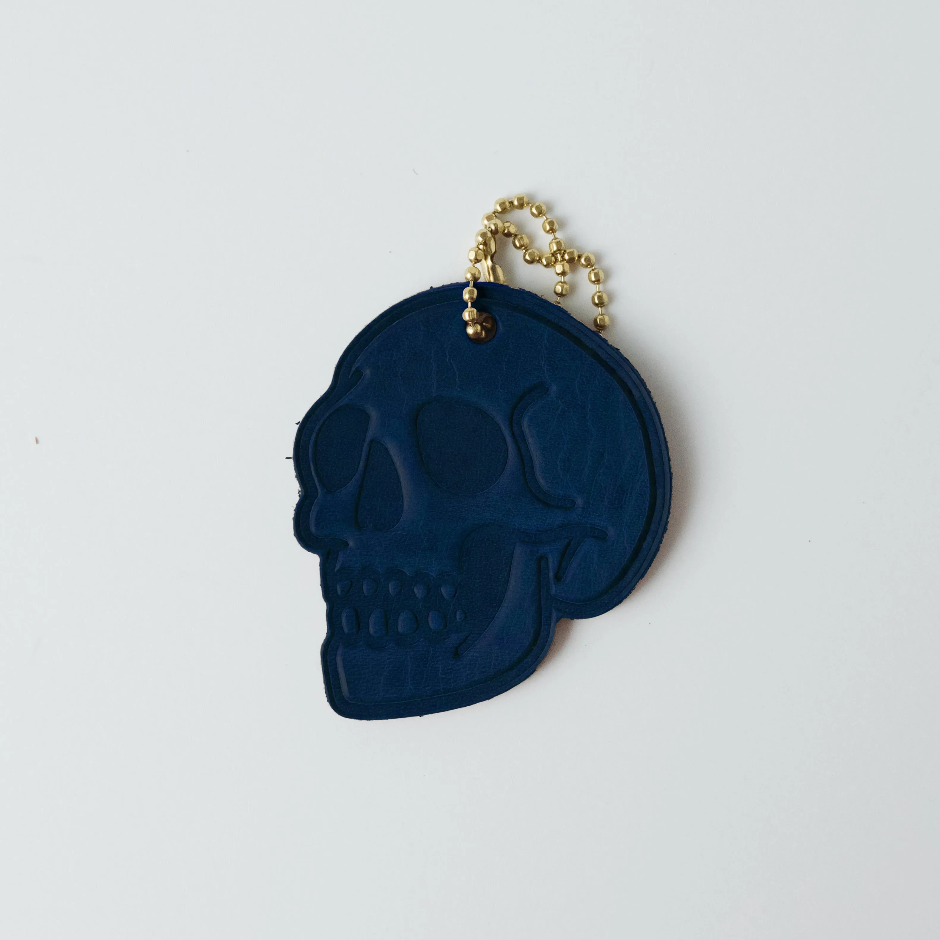 Leather Skull Tag