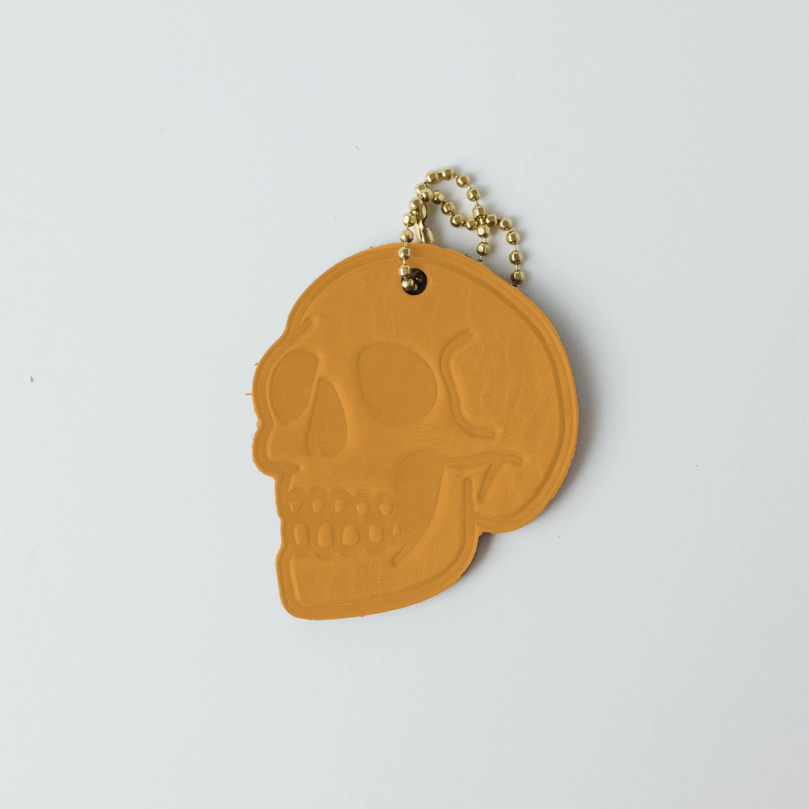 Leather Skull Tag