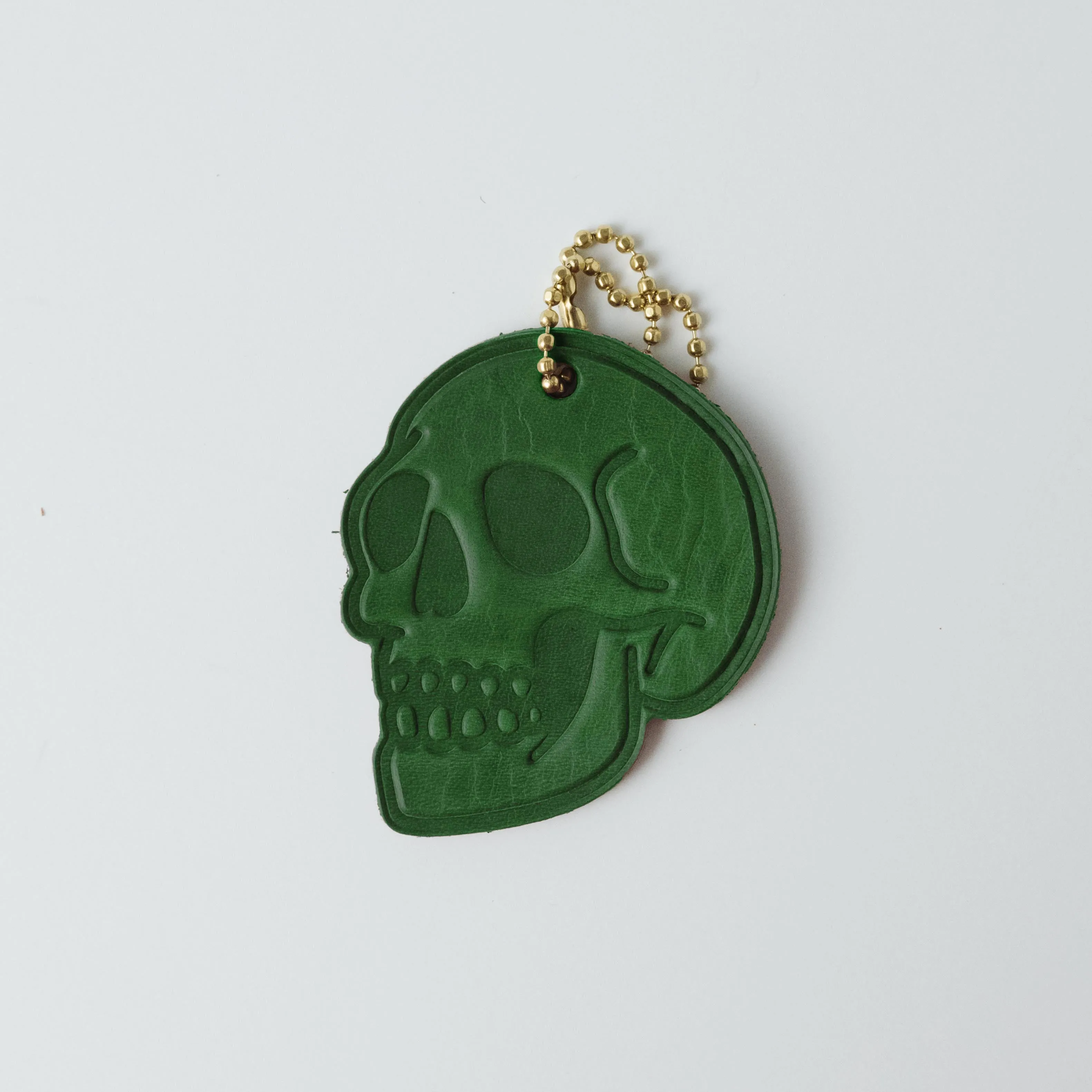 Leather Skull Tag