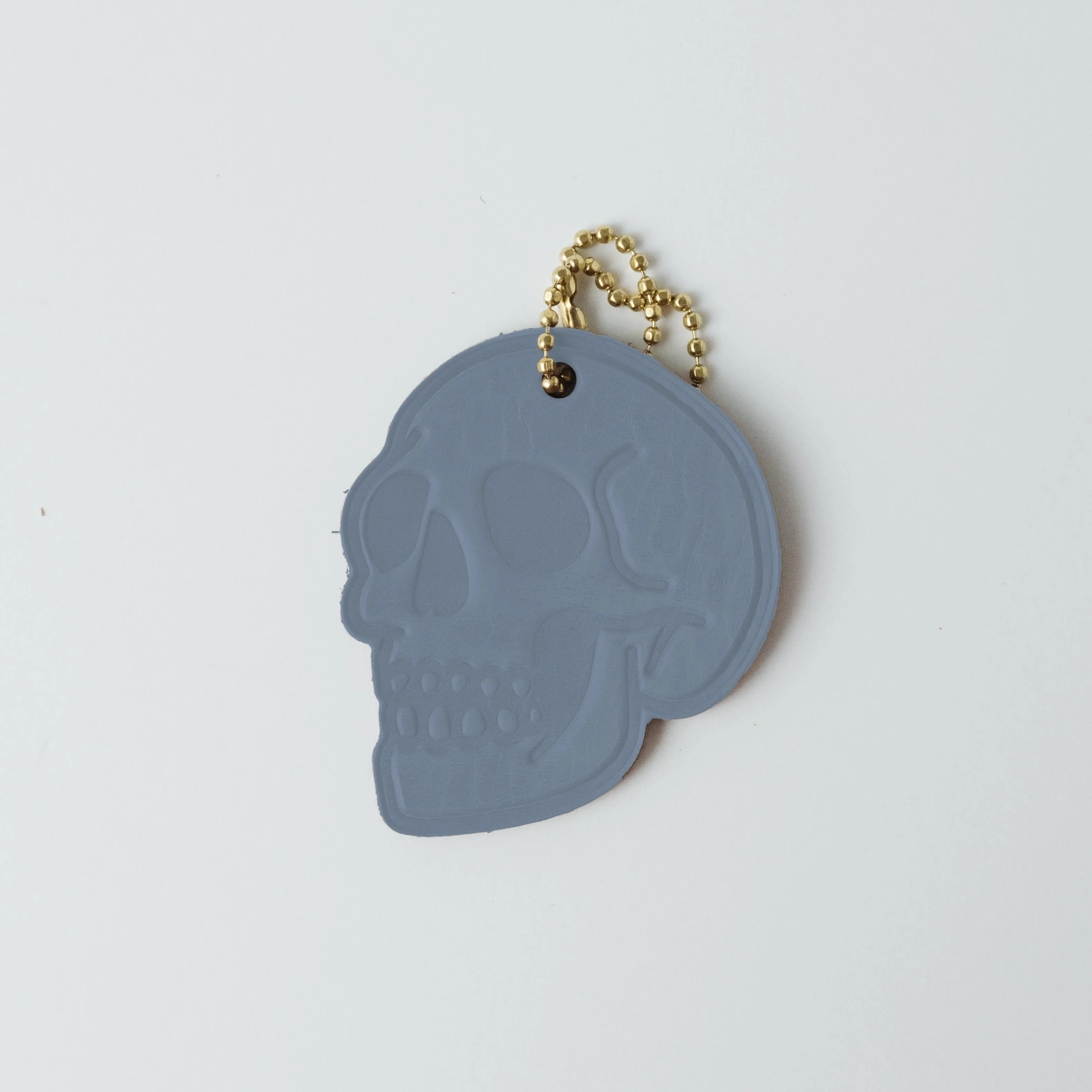 Leather Skull Tag