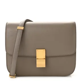 Liege Calfskin Medium Classic Box Flap Bag Souris