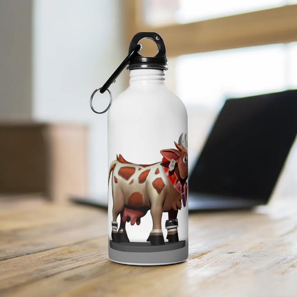 Light Brown Cow Skin Stainless Steel Water Bottle