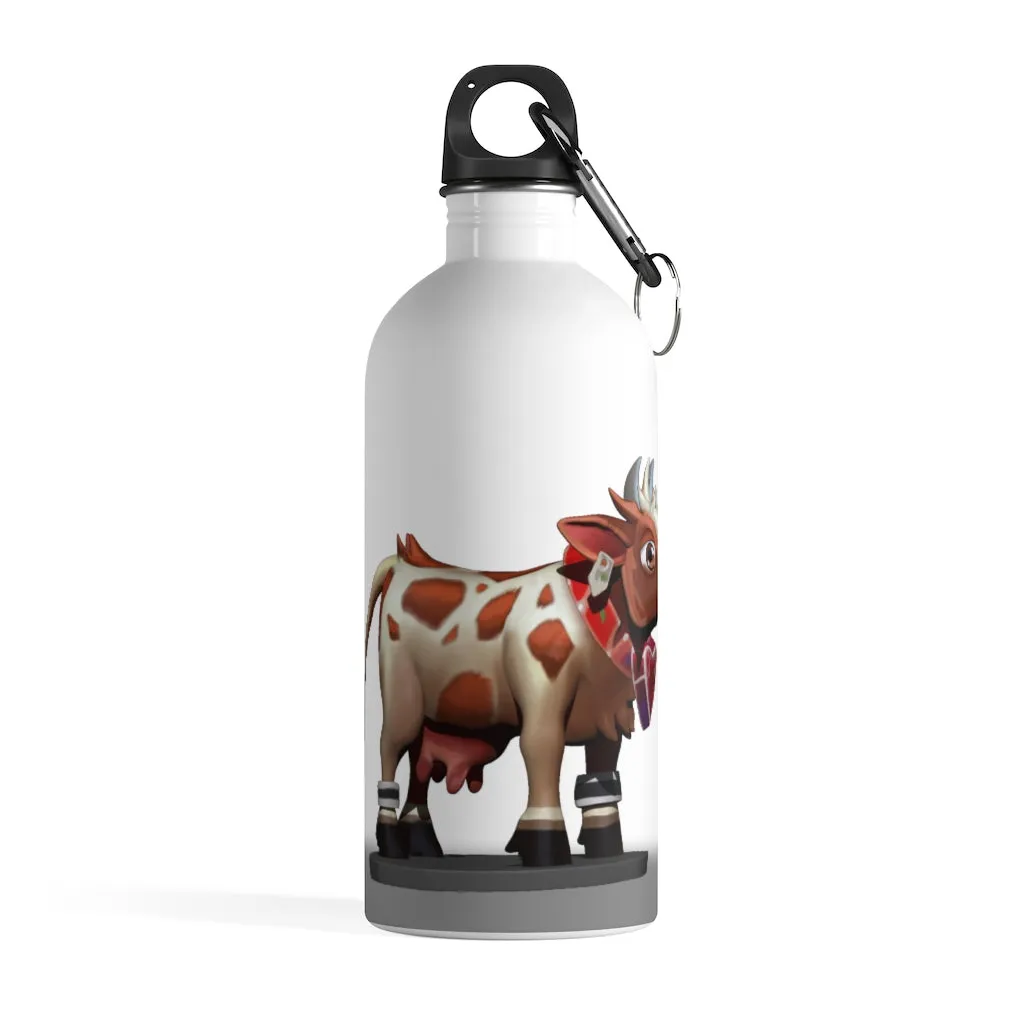 Light Brown Cow Skin Stainless Steel Water Bottle