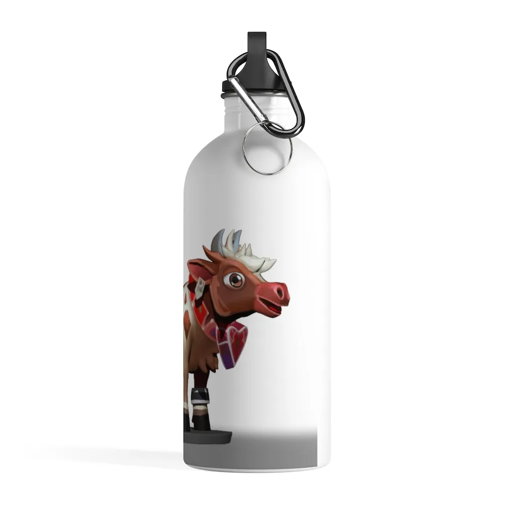 Light Brown Cow Skin Stainless Steel Water Bottle