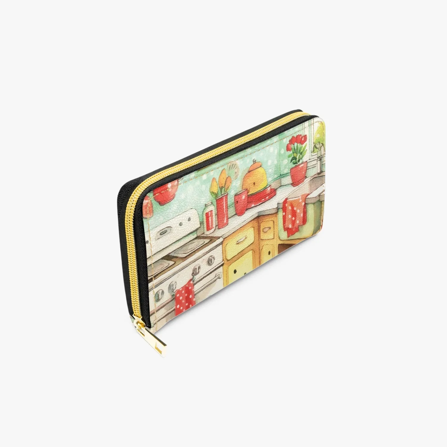 Long Type Zipper Purse - Retro Kitchen