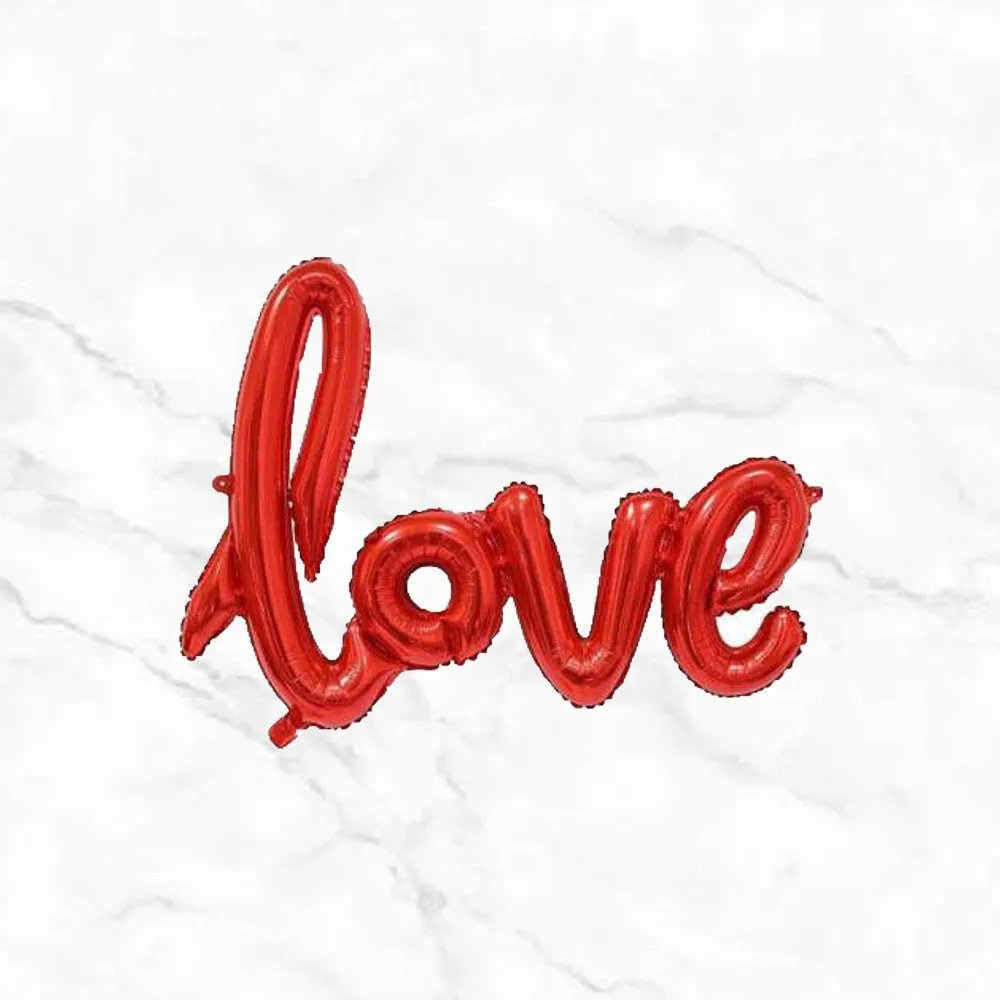 Love Cursive Foil Balloon