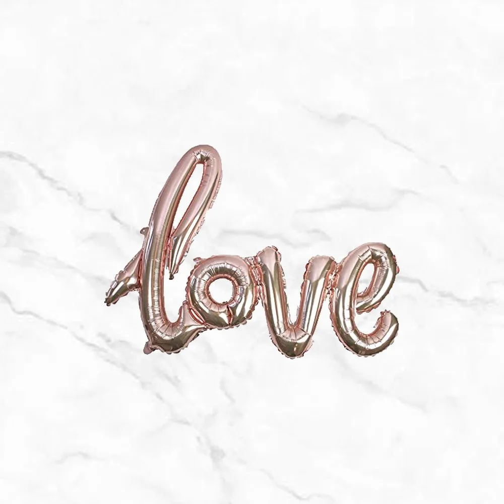 Love Cursive Foil Balloon