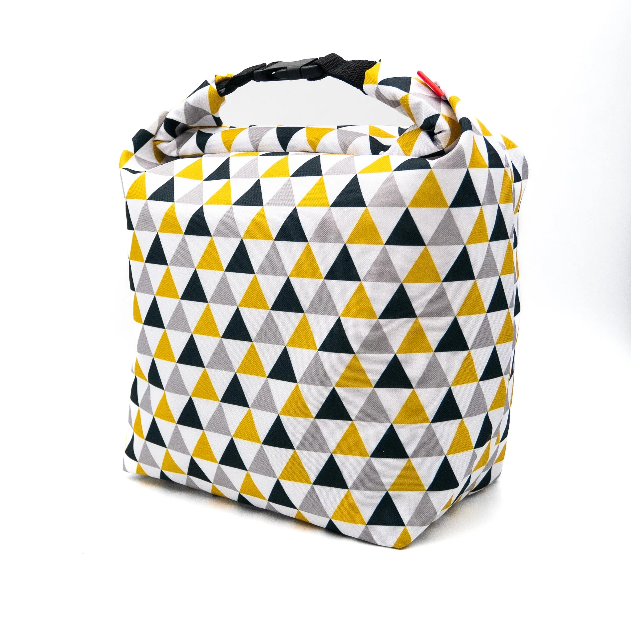 Lunch Bag Large (Triangle-grey-yellow)