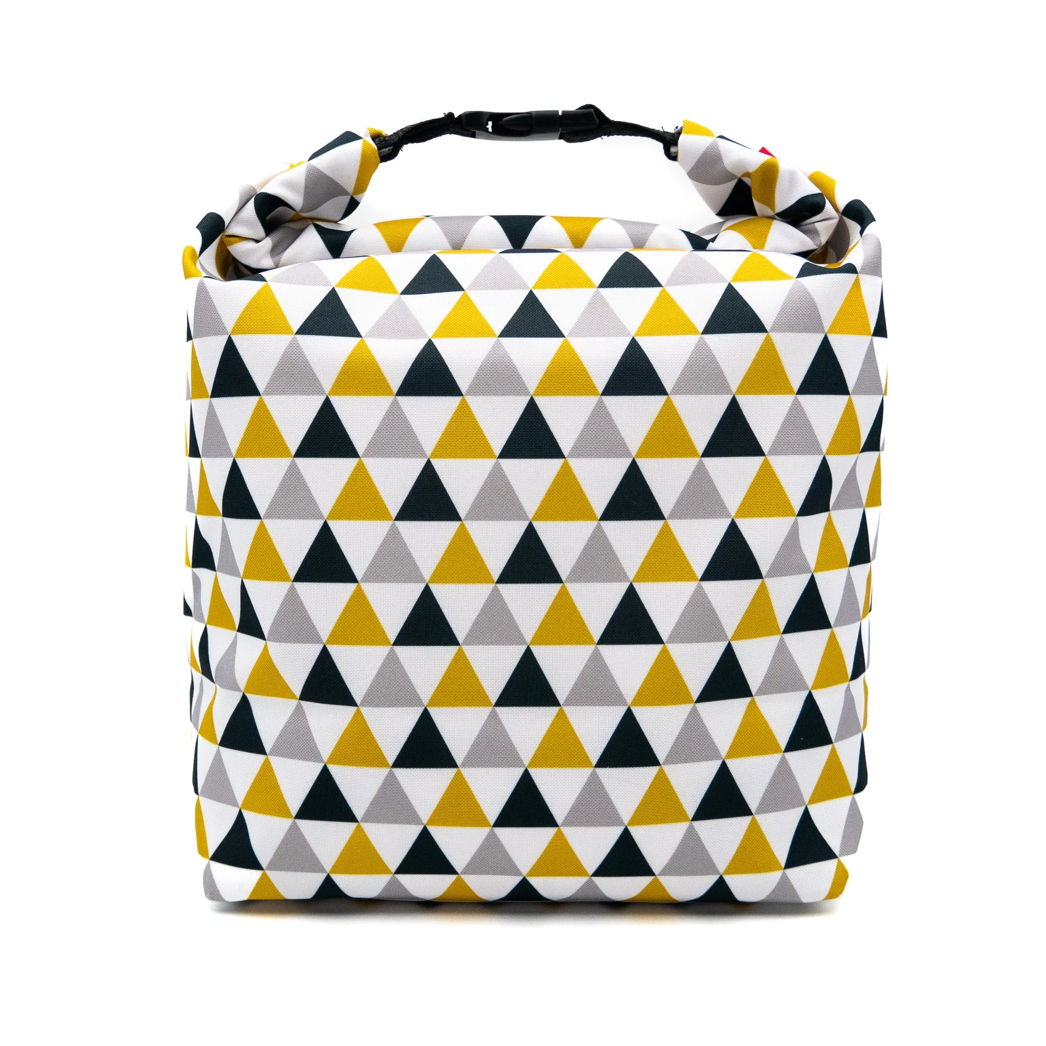 Lunch Bag Large (Triangle-grey-yellow)