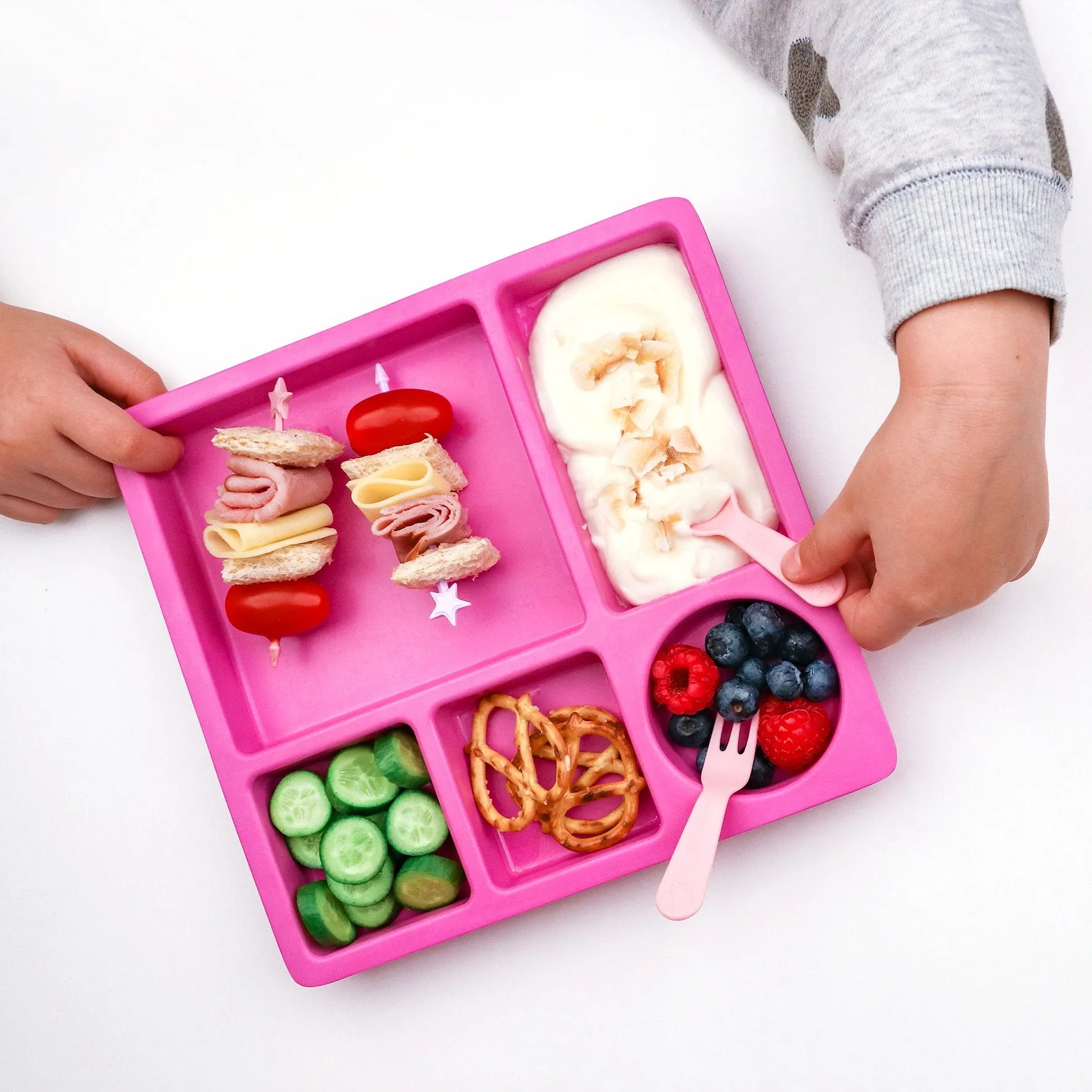 Lunch Punch Fork and Spoon Set - Pink