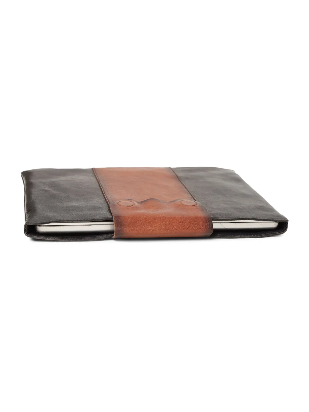 LuxeGuard Cognac Leather Laptop Sleeves