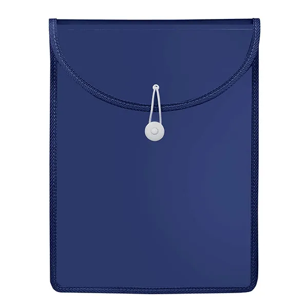 Marbig Top Load File Folder With Elastic Closure PP A4 Navy Dark Blue Pack 10