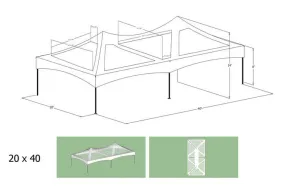 Marquee Tent, 20' x 40' Clear Top