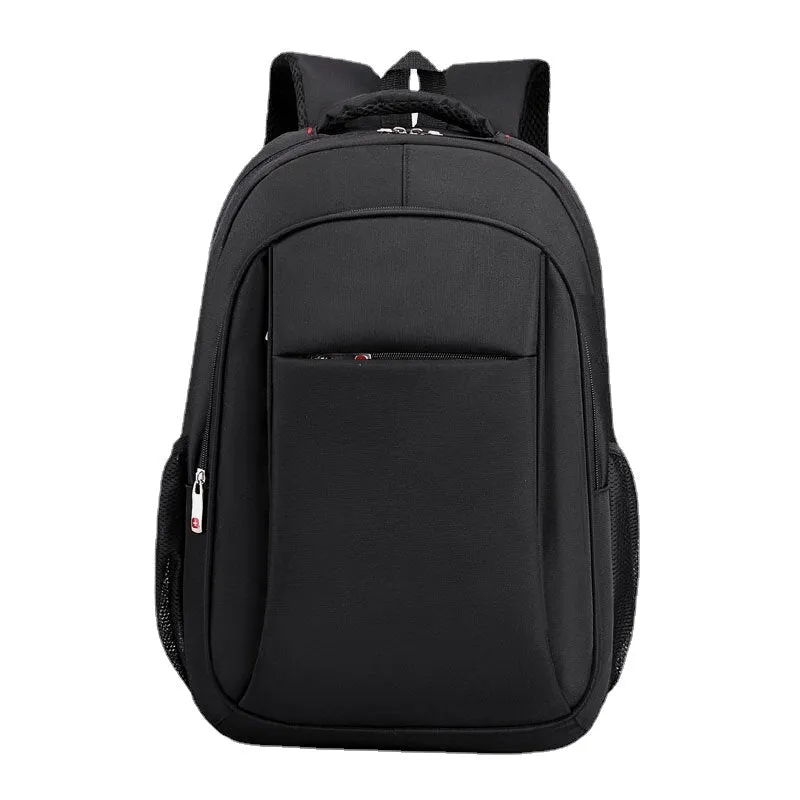 Men Oxford Breathable Shoulder Strap Design 15.6 Inch Laptop Bag Multi-pocket Wear-resistant Lightweight Backpack