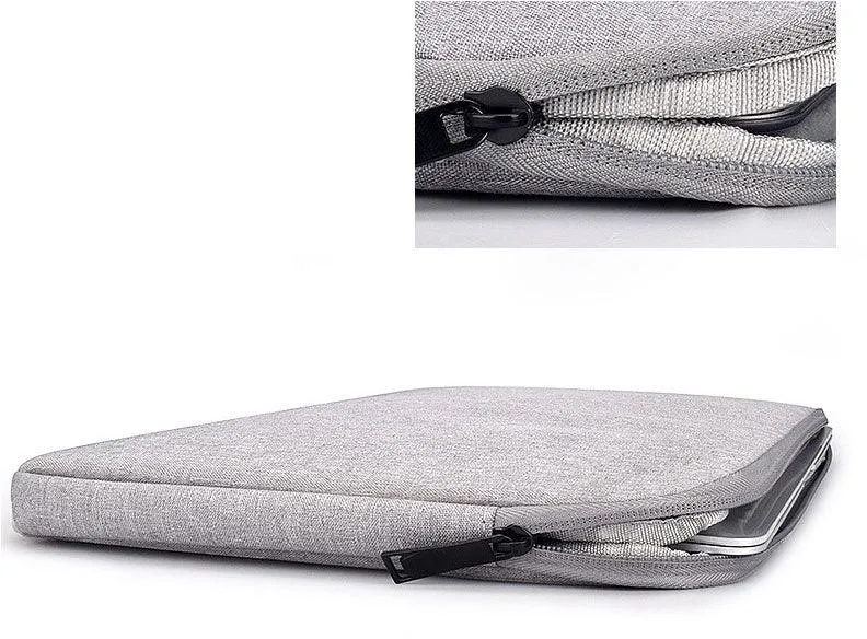 Men's Simple Oxford 2 In 1 Laptop Sleeve- Ash