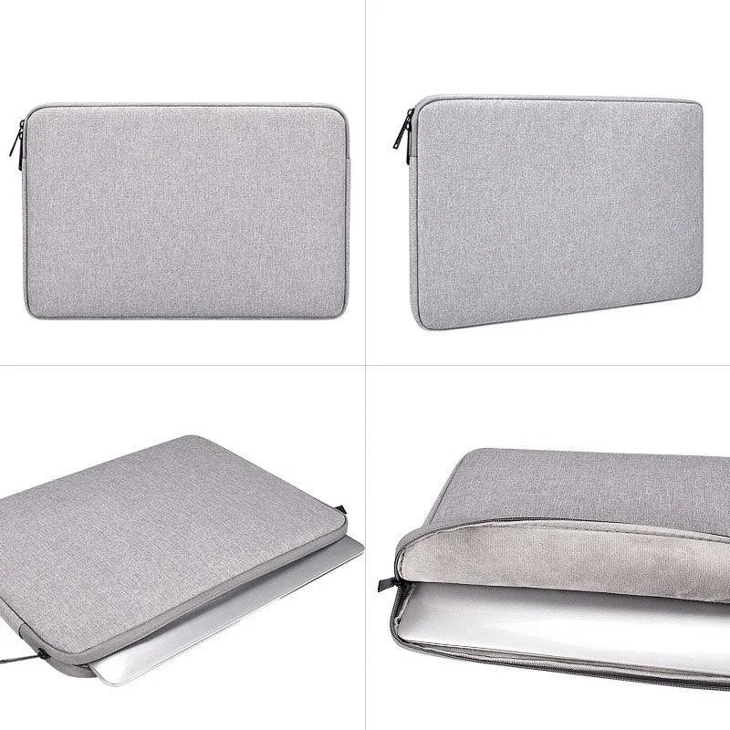 Men's Simple Oxford 2 In 1 Laptop Sleeve- Ash