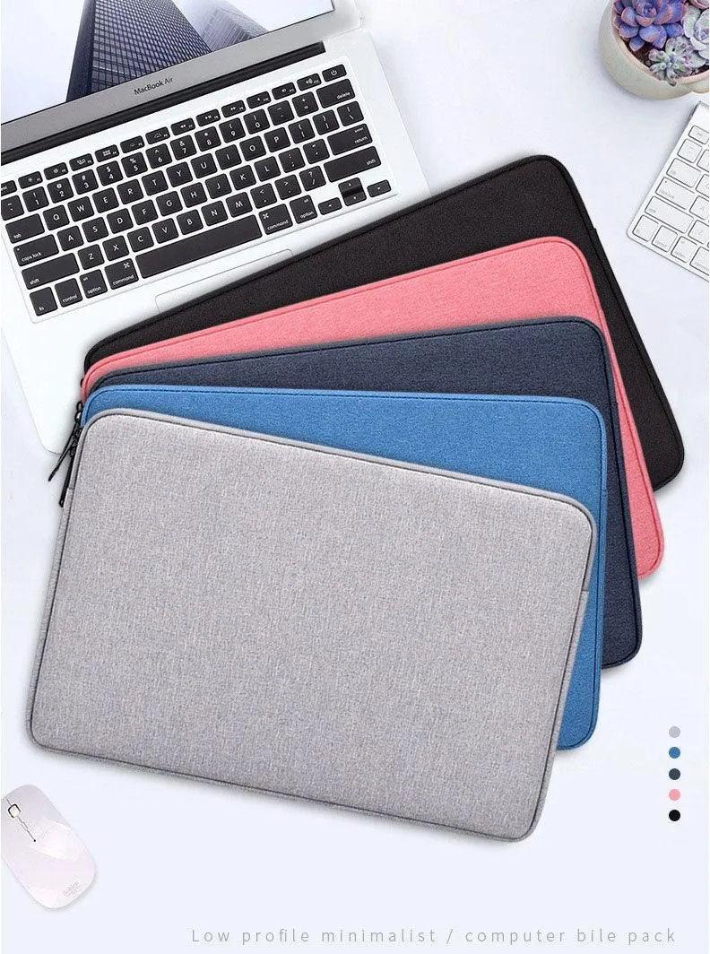 Men's Simple Oxford 2 In 1 Laptop Sleeve- Ash