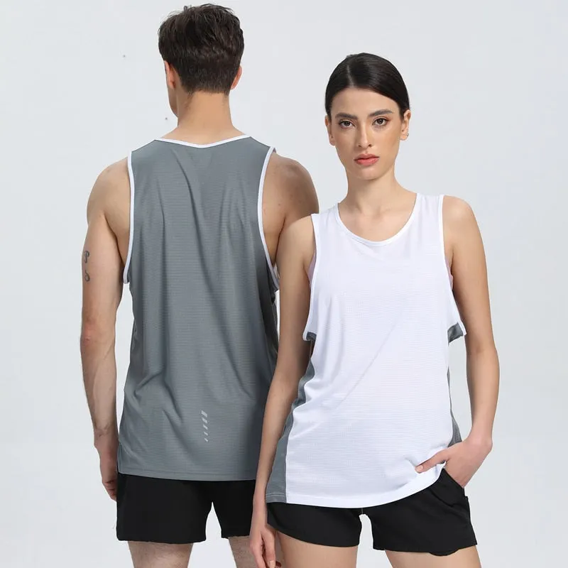 Mens Sleeveless Vest Basketball Football Running Sports Tank Tops Gym Fitness Shirt Plus Size Multi-colored Unisex Clothing