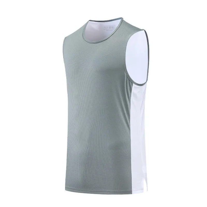 Mens Sleeveless Vest Basketball Football Running Sports Tank Tops Gym Fitness Shirt Plus Size Multi-colored Unisex Clothing