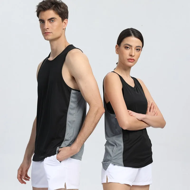 Mens Sleeveless Vest Basketball Football Running Sports Tank Tops Gym Fitness Shirt Plus Size Multi-colored Unisex Clothing