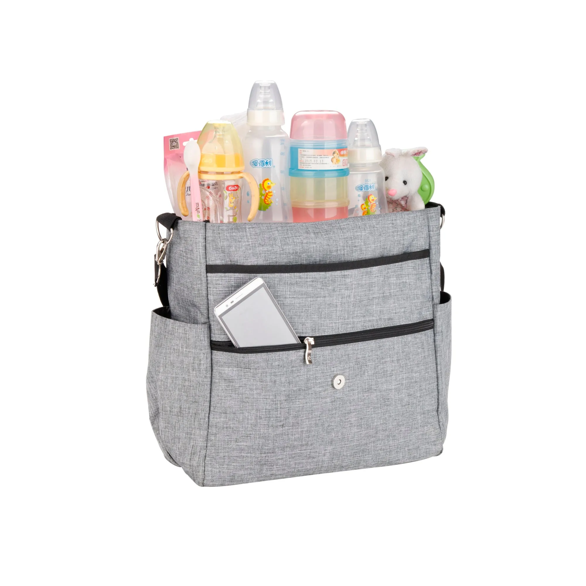 Messenger/Backpack Nursery Bag - Grey