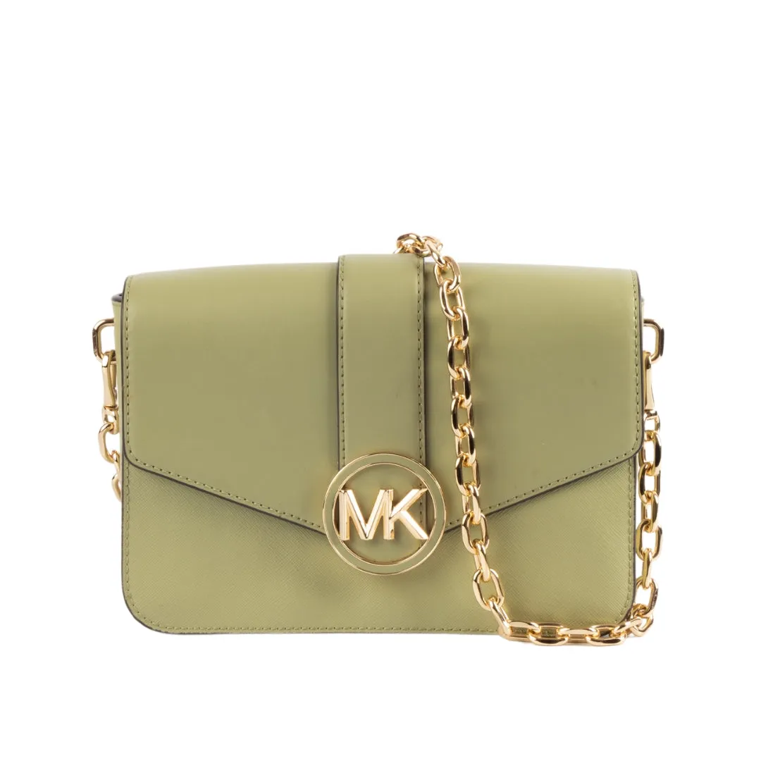 Michael Kors Carmen Leather Flap Shoulder Bag