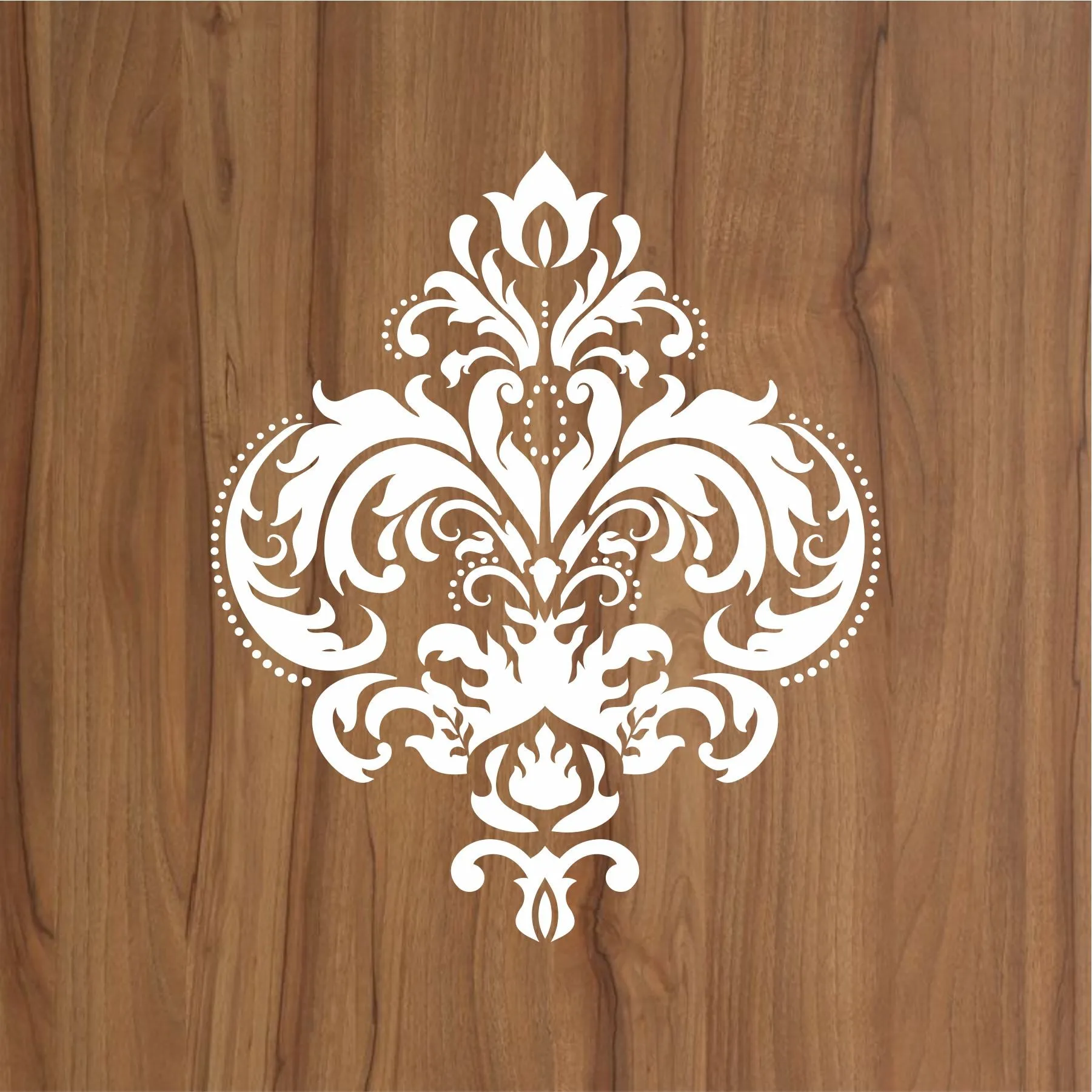 Modern Damask Motif Reusable Stencil for Canvas and wall painting.ID#466