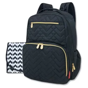 Morgan Quilted Backpack - Black