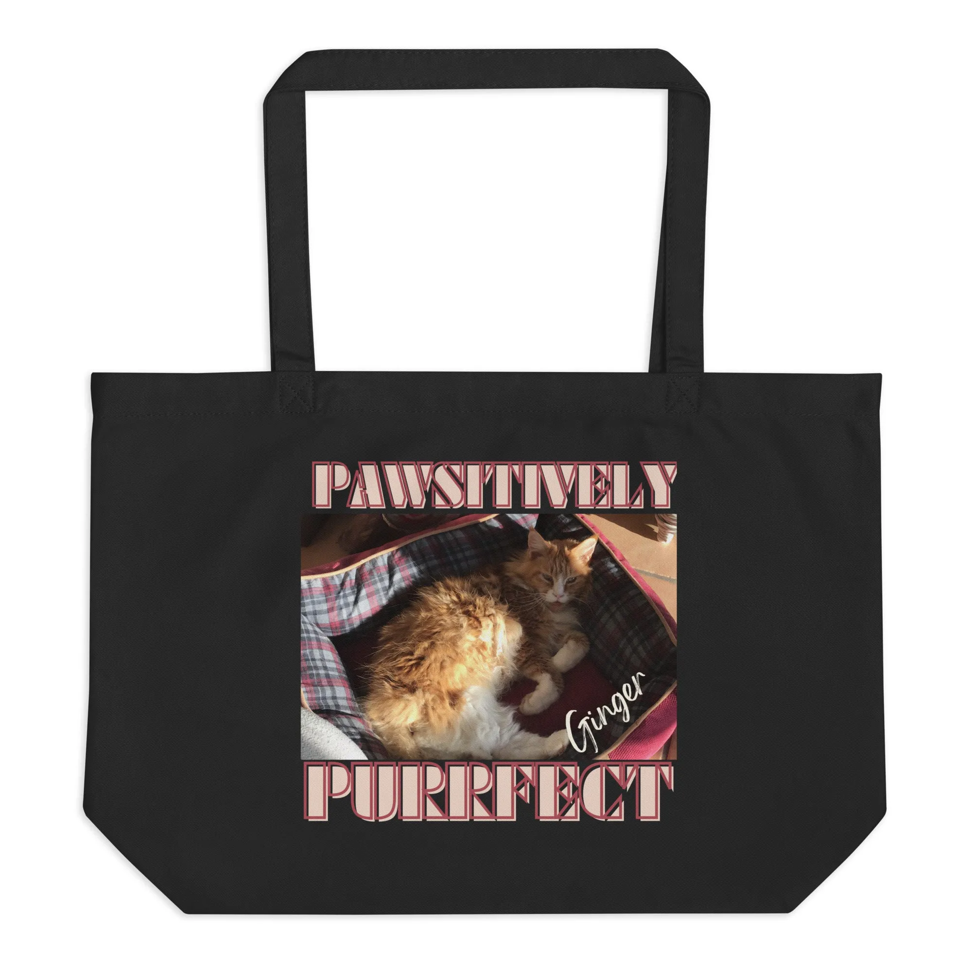 My Cat Ginger, Large organic tote bag