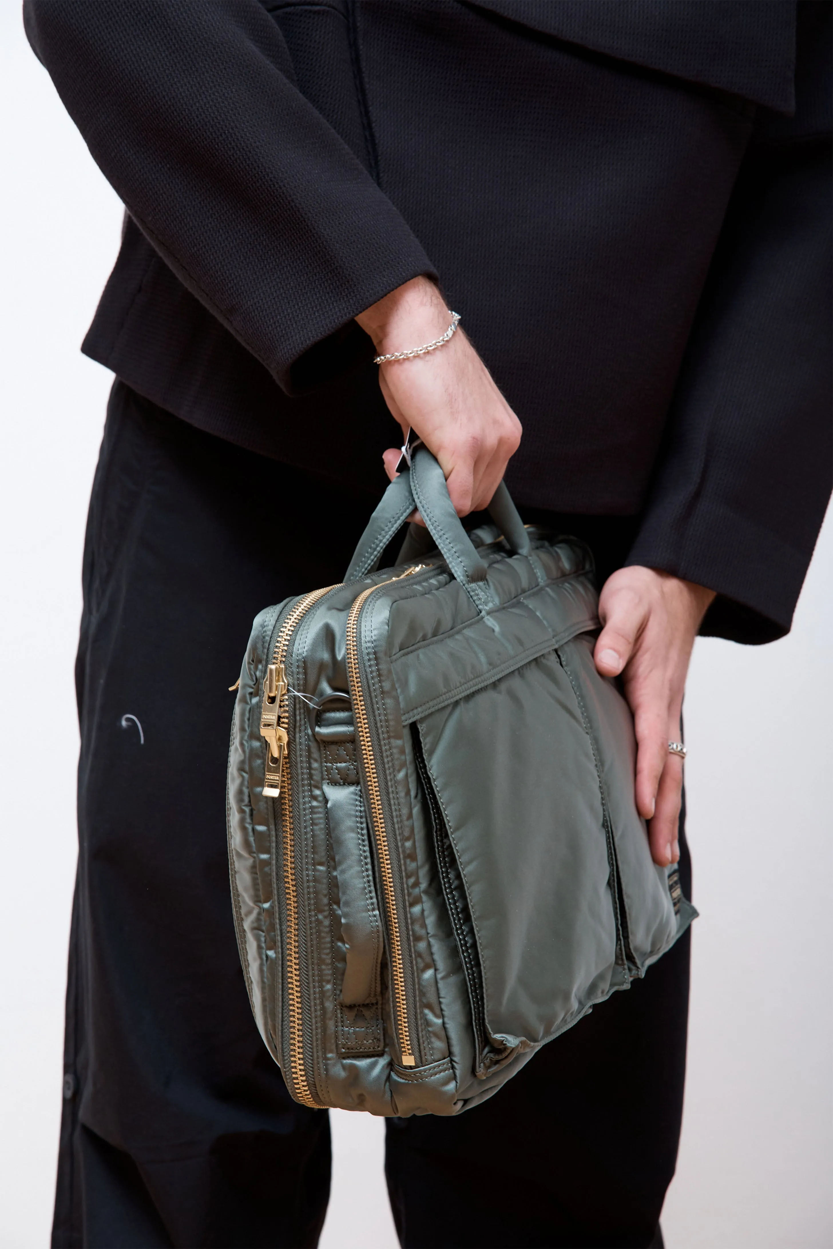 New Tanker 3Way Document Bag W-Zip Sage Green