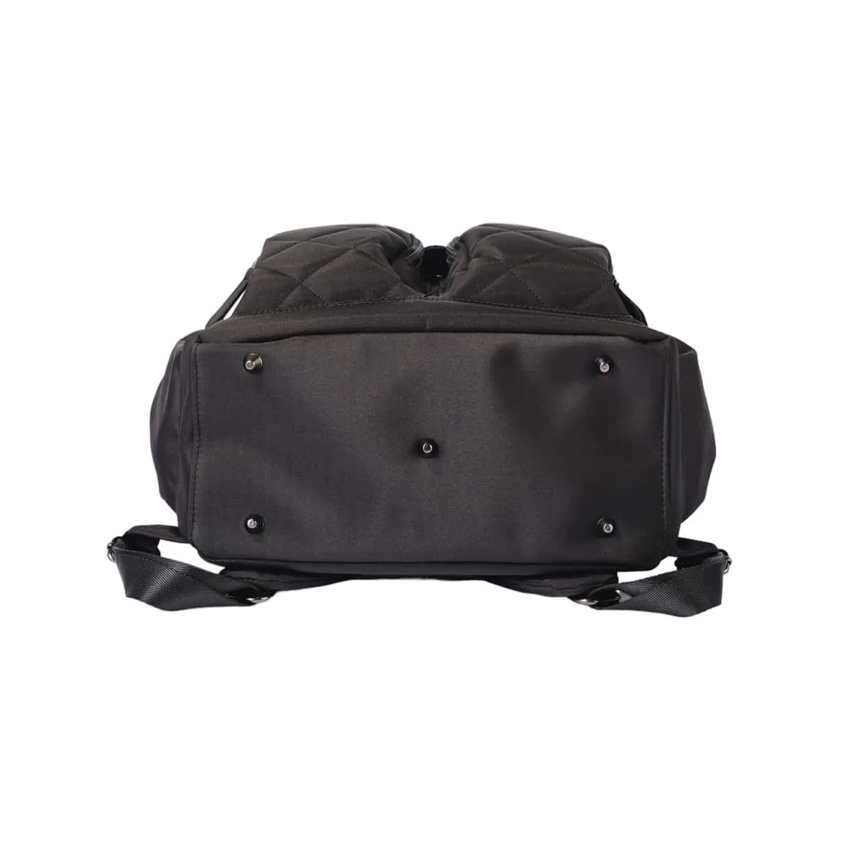 OiOi Diamond Quilt Nappy Backpack - Black