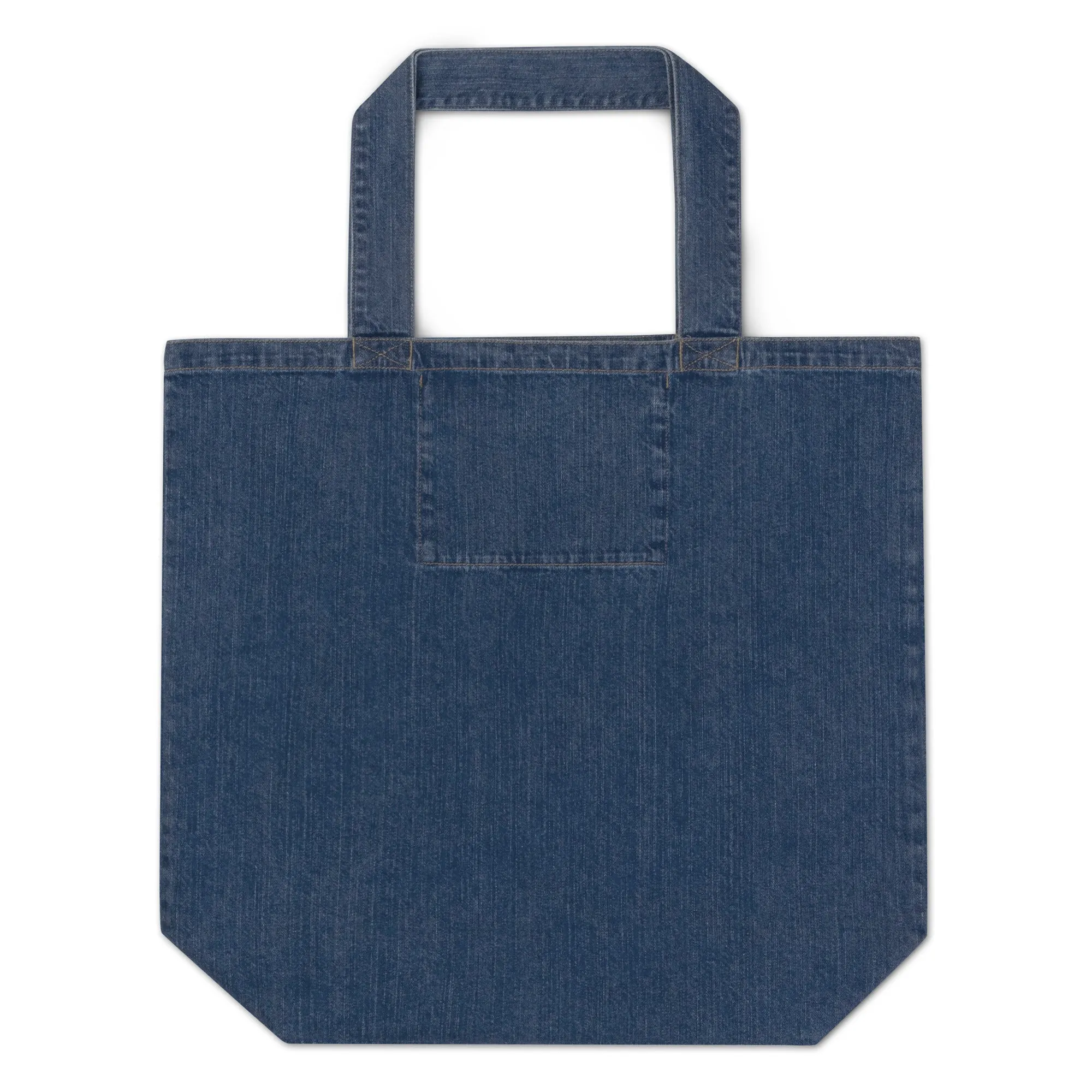 Organic denim tote bag, Crazy Love