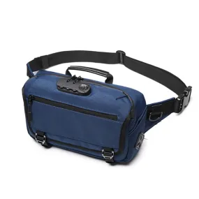 Ozuko 9257 Men Outdoor Sports Waist Bag Anti-Theft Shoulder Messenger Bag(Navy Blue)