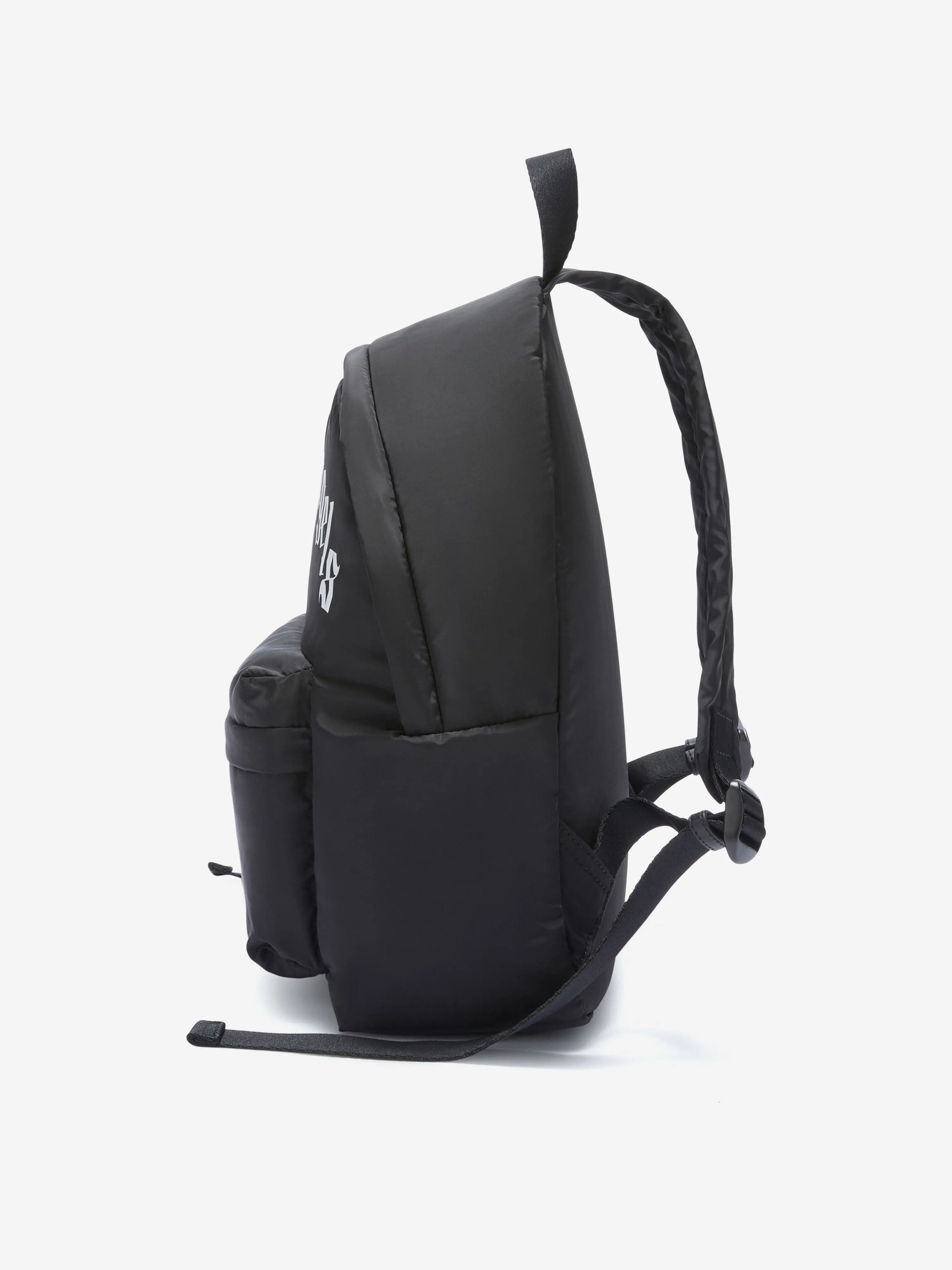 Palm Angels Kids Curved Logo Backpack in Black (38cm)