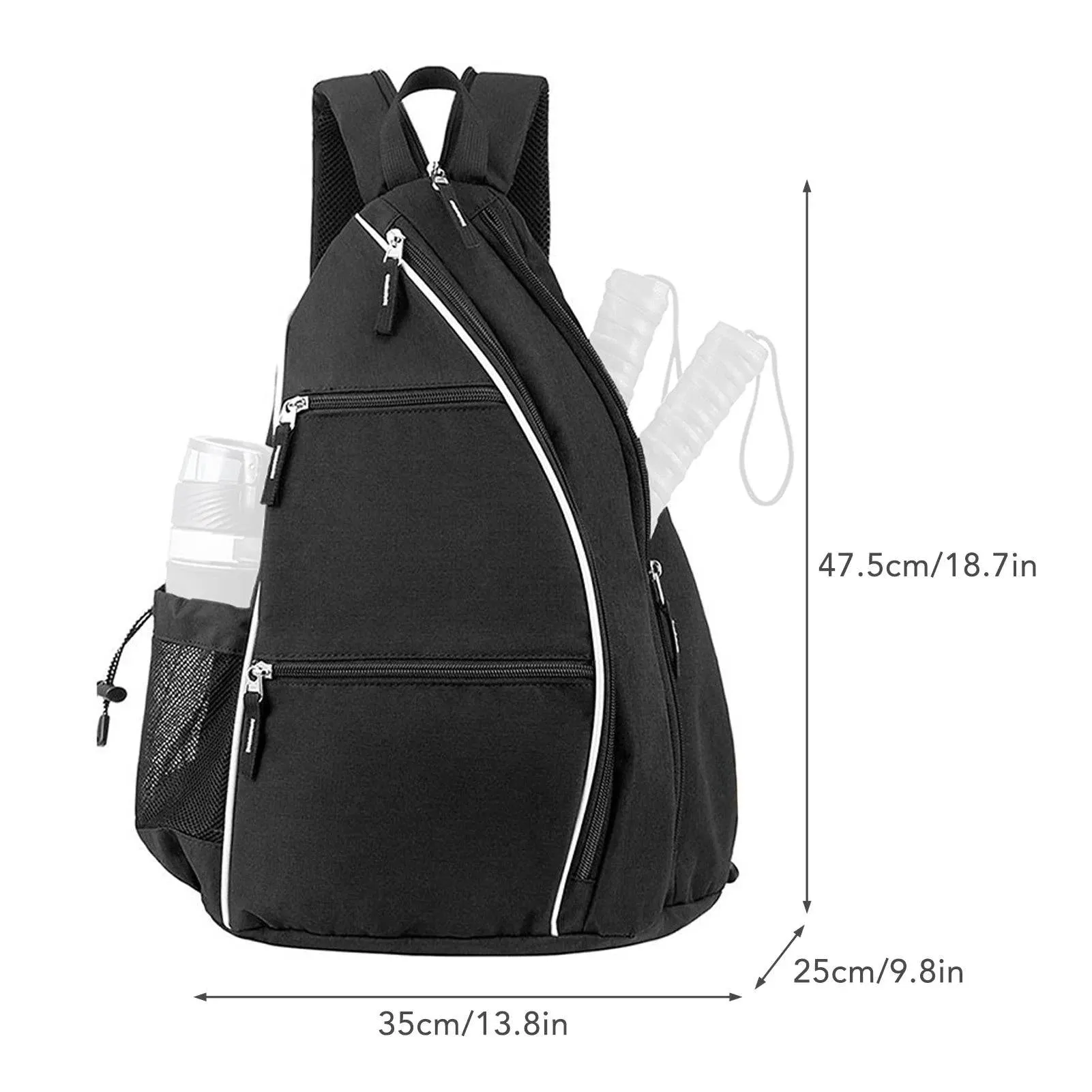 Pickleball Backpack Adjustable Sling Bag Water-resistant Tennis Racket Bag for Pickleball Tennis Badminton Gym Bag