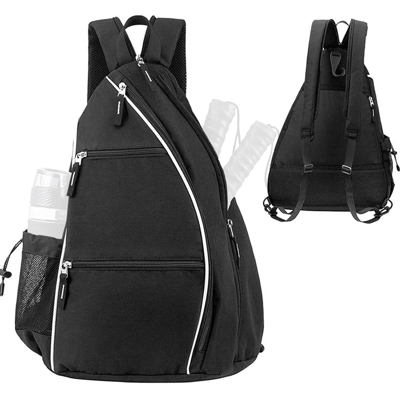 Pickleball Backpack Adjustable Sling Bag Water-resistant Tennis Racket Bag for Pickleball Tennis Badminton Gym Bag