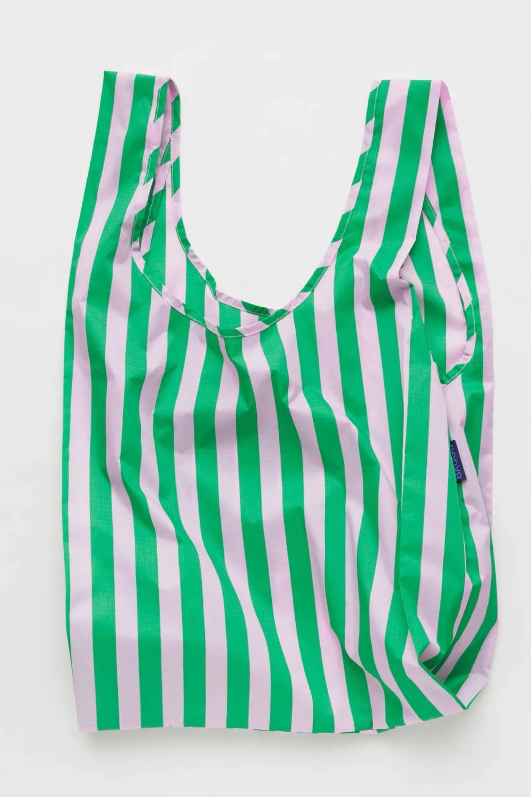 Pink   Green Awning Stripe Baggu