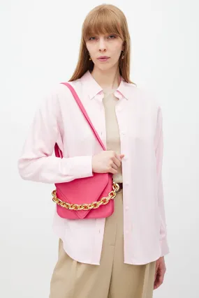 Pink Leather Mount Envelope Bag